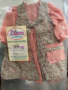 New Pink Floral Doll Dress and Vest Set Fits American Girl Dolls and 18” Dolls
